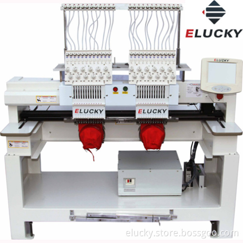 Multi Head T-Shirt Cap Flat Computerized Embroidery Machine with 2 to 12 Head